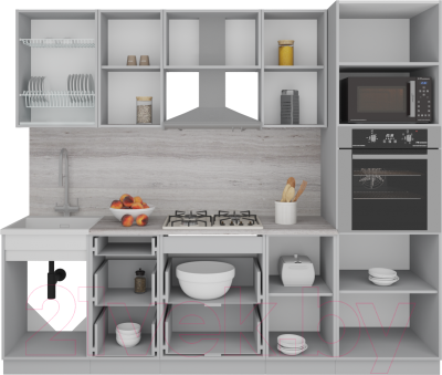 Готовая кухня Интерлиния Мила Gloss 2.6