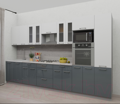 Готовая кухня Интерлиния Мила Gloss 3.6