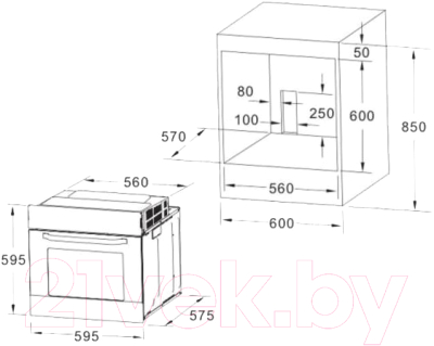 Электрический духовой шкаф Akpo PEA 7009 SED05 BL (CRT)