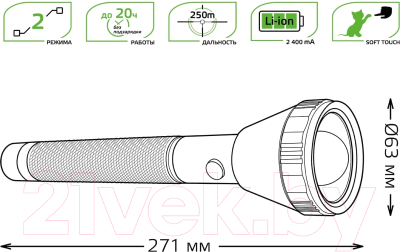 Фонарь Gauss GFL201 / GF201