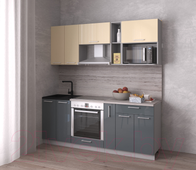 Готовая кухня Интерлиния Мила Gloss 2.0