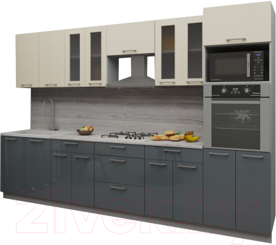 Готовая кухня Интерлиния Мила Gloss 3.2 - фото