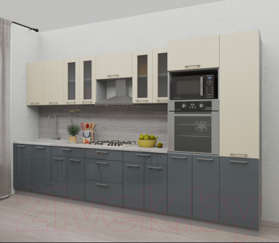 Готовая кухня Интерлиния Мила Gloss 3.6