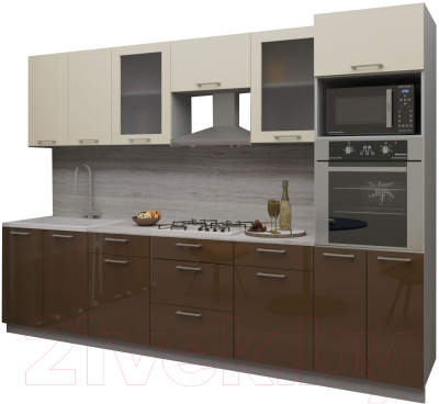 Готовая кухня Интерлиния Мила Gloss 3.0 - фото