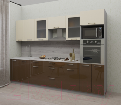 Готовая кухня Интерлиния Мила Gloss 3.0