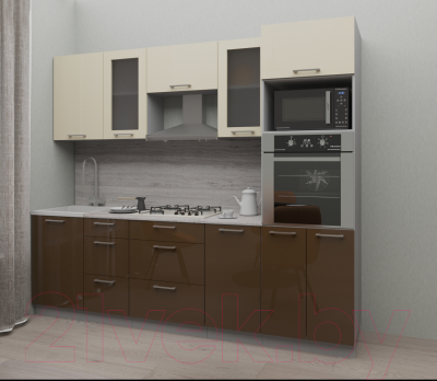 Готовая кухня Интерлиния Мила Gloss 2.5