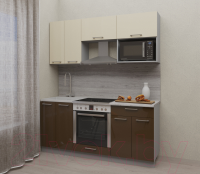 Готовая кухня Интерлиния Мила Gloss 1.8