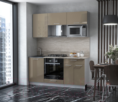 Готовая кухня Интерлиния Мила Gloss 1.7