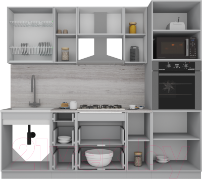 Готовая кухня Интерлиния Мила Gloss 2.4