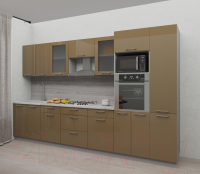 Готовая кухня Интерлиния Мила Gloss 3.4