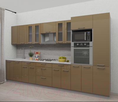 Готовая кухня Интерлиния Мила Gloss 3.6