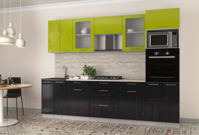 Готовая кухня Интерлиния Мила Gloss 2.8