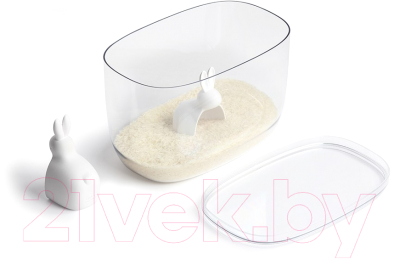 Емкость для хранения Qualy Bella Bunny / QL10323-CL-WH