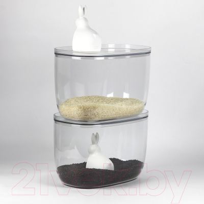 Емкость для хранения Qualy Bella Bunny / QL10323-CL-WH