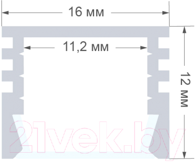 Профиль для светодиодной ленты Apeyron Electrics П-образный 08-10