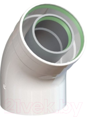 Поворот дымохода Ferroli 45 60/100 / 1kwma64w - фото