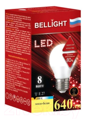Лампа Bellight LED G45 8W 220V E27 3000K