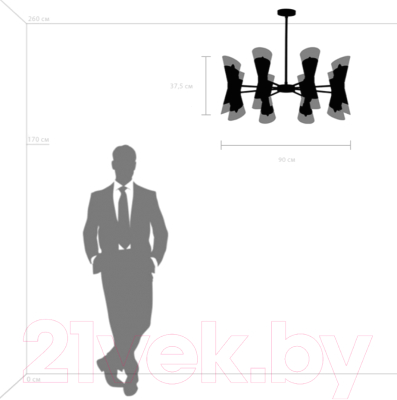 Люстра Lightstar Strato 817162 (MD2094-16A)