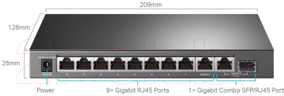 Коммутатор TP-Link TL-SG1210MPE