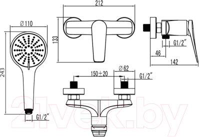 Смеситель LEMARK Bronx LM3703GM