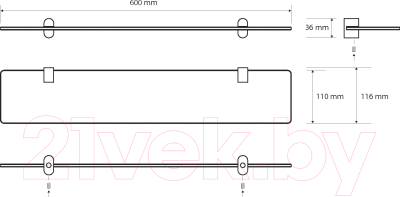 Полка для ванной Bemeta Organic 157102241