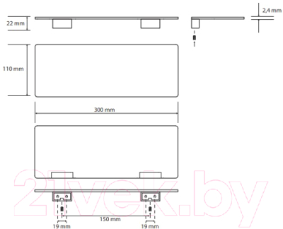 Полка для ванной Bemeta Organic 157102371