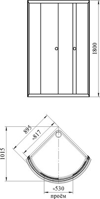 Душевой уголок Radomir 90 / 1-03-6-0-0-0010 (прозрачное стекло)