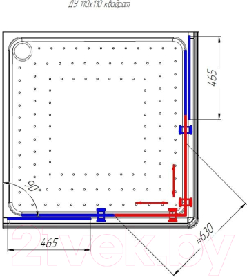 Душевой уголок Radomir 110 / 1-03-6-0-0-1200 (прозрачное стекло)