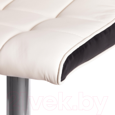 Стул барный Tetchair Barber (металл/экокожа, белый/черный/хром)