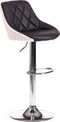 Стул барный Tetchair Messy (металл/экокожа, черный/белый/хром) - фото