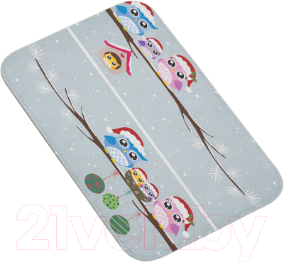 Коврик для ванной JoyArty Новогодние совы / bath_19400 - фото