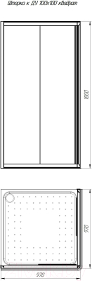 Душевой уголок Radomir Дрим 100 / 1-09-6-0-0-1190 (прозрачное стекло)