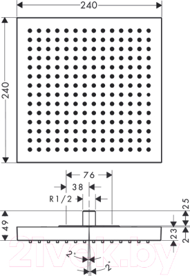 Лейка верхнего душа Hansgrohe Axor Starck 10924000