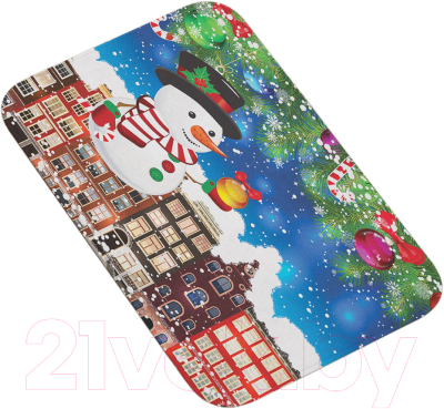 Коврик для ванной JoyArty Новогодний снеговик / bath_20302 - фото