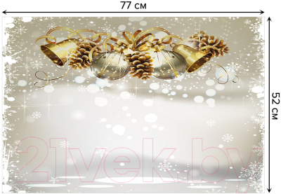 Коврик для ванной JoyArty Рождественские колокольчики / bath_21440