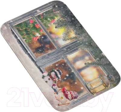 Коврик для ванной JoyArty Зимнее окно / bath_21494 - фото