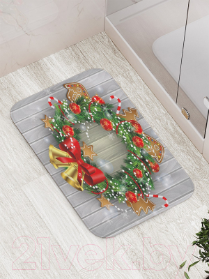 Коврик для ванной JoyArty Новогодние колокольчики / bath_21509