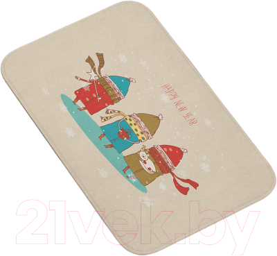 Коврик для ванной JoyArty Новогодняя прогулка / bath_290622 - фото
