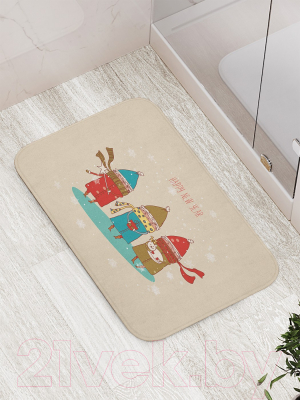Коврик для ванной JoyArty Новогодняя прогулка / bath_290622