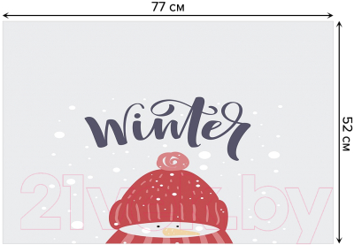 Коврик для ванной JoyArty Зимнее настроение / bath_290631