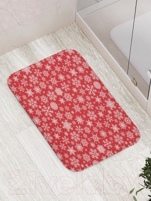 Коврик для ванной JoyArty Рождественские снежинки / bath_52801
