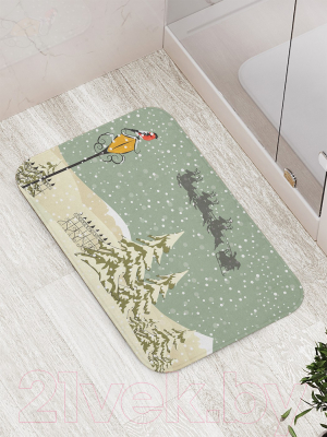 Коврик для ванной JoyArty Санта в пути / bath_5528