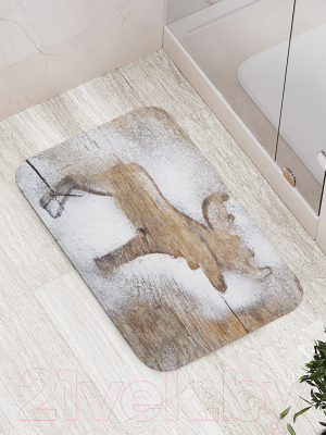 Коврик для ванной JoyArty Лось из снега / bath_5559