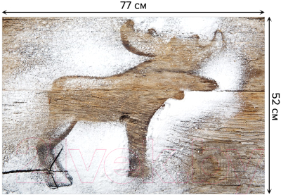 Коврик для ванной JoyArty Лось из снега / bath_5559