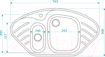 Мойка кухонная Berge BR-9550 (черный)