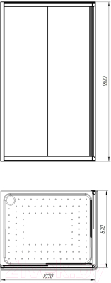Душевой уголок Radomir 90x110 / 1-09-1-0-0-1221 (матовое стекло)