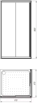 Душевой уголок Radomir 90x100 / 1-09-1-0-0-1211 (матовое стекло)