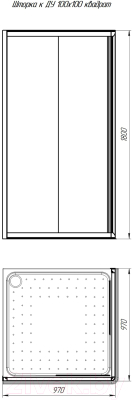 Душевой уголок Radomir 100 / 1-09-1-0-0-1191 (матовое стекло)