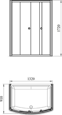 Душевой уголок Radomir 1-09-1-0-0-0141 (матовое стекло)