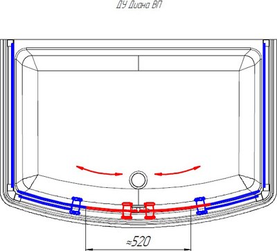 Душевой уголок Radomir 1-09-1-0-0-0141 (матовое стекло)